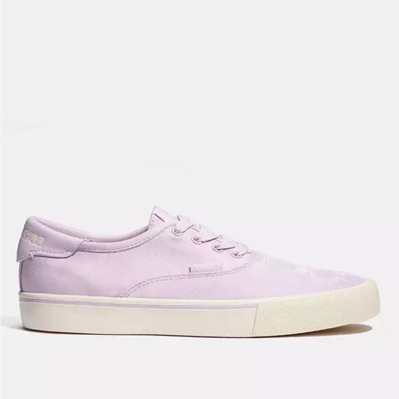 Coach Purple Skate Sneaker Signature Jacquard Size 8 - Picture 3 of 7